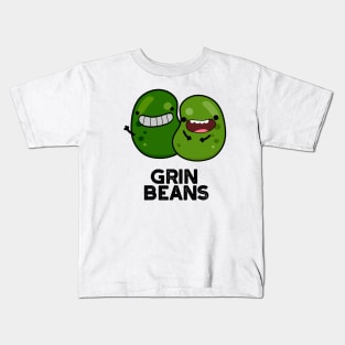 Grin Beans Funny Smiley Bean Pun Kids T-Shirt